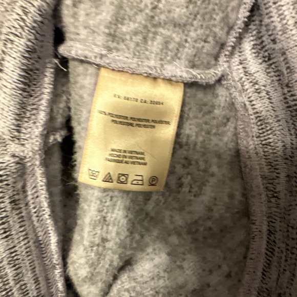 Saturday Sunday Anthropologie Large  Neck Sweater Lilac Gray 3/4 Sleeve Hi Low - Picture 5 of 6